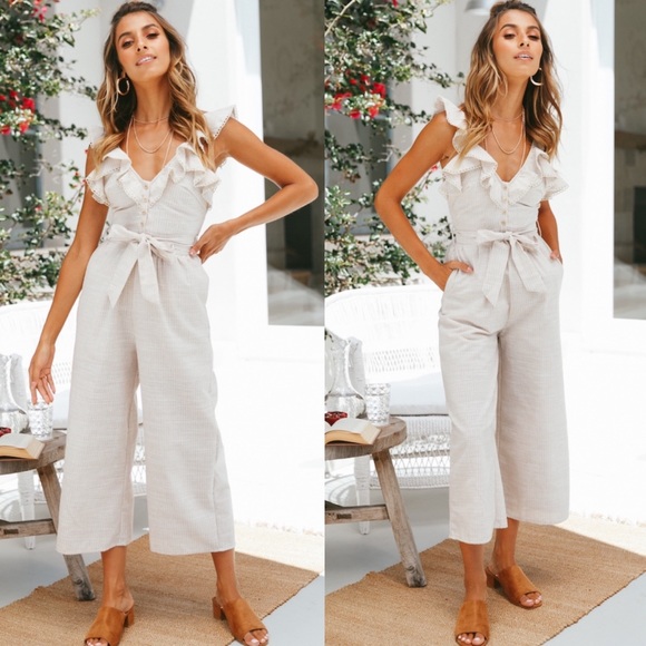 hello molly white jumpsuit